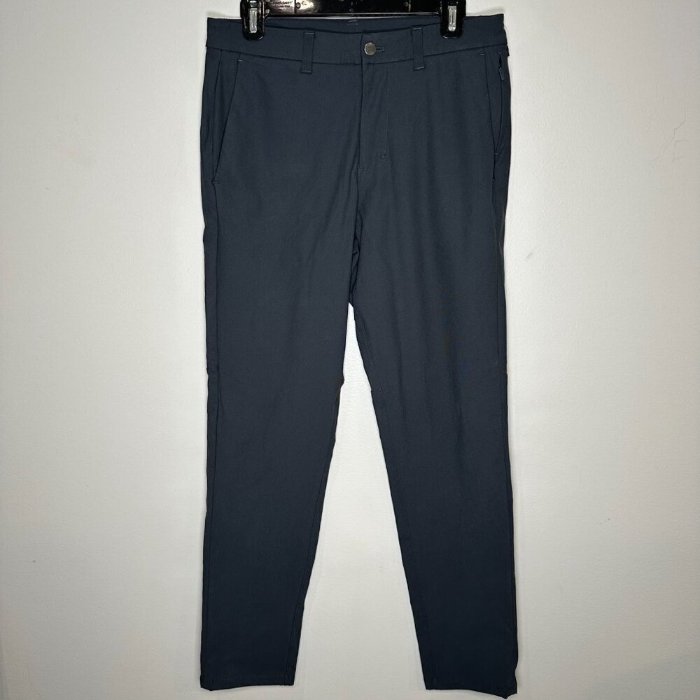 Lululemon Commission Slim Fit Pant Gray Everyday Performance Warpstreme Size 31